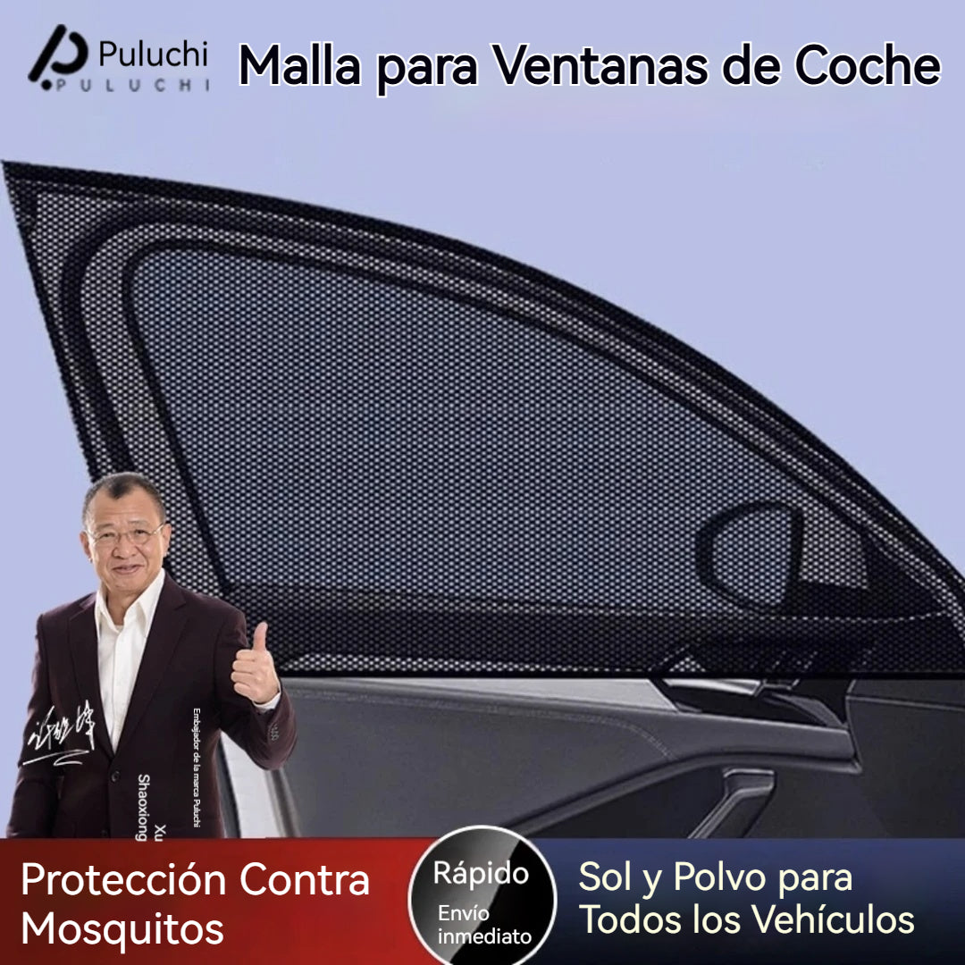 🚗 2 juegos (8 piezas) solo 25 €! ¡Protege del sol dos coches!☀️ Malla para Ventanas de Coche – Protección Contra Mosquitos, Sol y Polvo para Todos los Vehículos