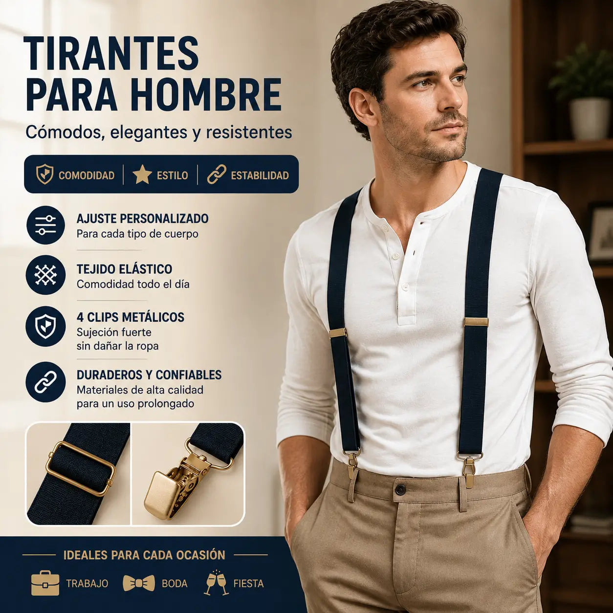 📢📢¡50% DE DESCUENTO! 🧷Corsés de hombre con espalda cruzada y clips🧷
