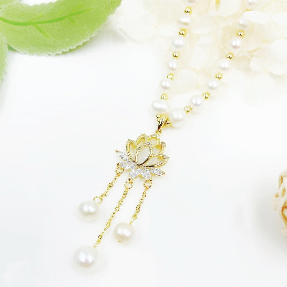 💖Collar de perlas de clavícula con temperamento