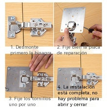 Paquete de 10 piezas (tornillos incluidos) Placa de reparación de acero inoxidable (sin bisagra)