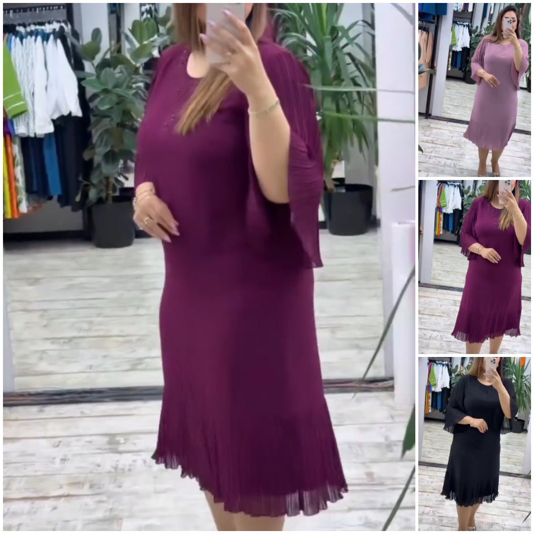 【🥇Super Value】(S-5XL) 💋 Vestido de gasa de alta calidad, color sólido