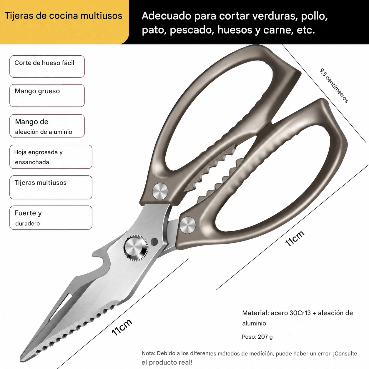 🔥Nueva mejora🍖 Tijeras de cocina multifuncionales de alto rendimiento ✂️👨‍🍳