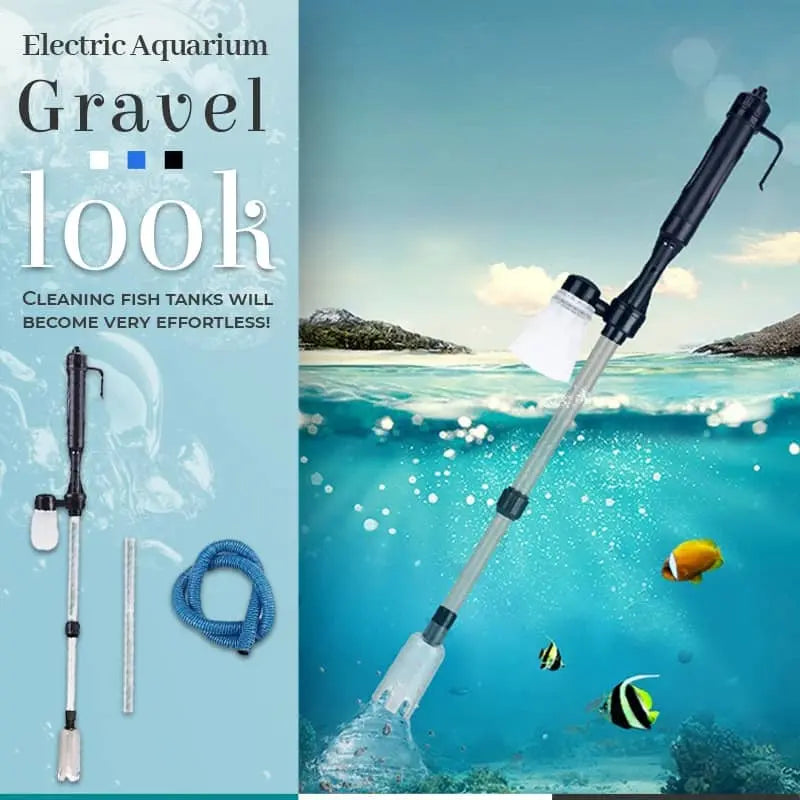 🐠 Limpiador eléctrico de grava para acuarios: funciona con pilas, tiene un tubo de longitud ajustable y es fácil de limpiar; ideal para todo tipo de acuarios 🧹🐟