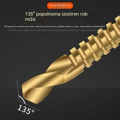 【6-delni komplet】⚙️ Komplet spiralnih svedrov: Izdelani iz hitroreznega jekla, prevlečeni s titanom in primerni za različne materiale 🧰