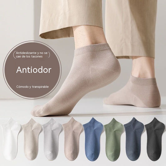 🧦【8 pares】Calcetines cortos de algodón finos, transpirables y absorbentes para hombre, ideales para el verano.