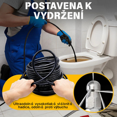 Kit de limpieza de desagües de 5800 PSI: boquilla y manguera de alta presión para desagües/tuberías obstruidas.