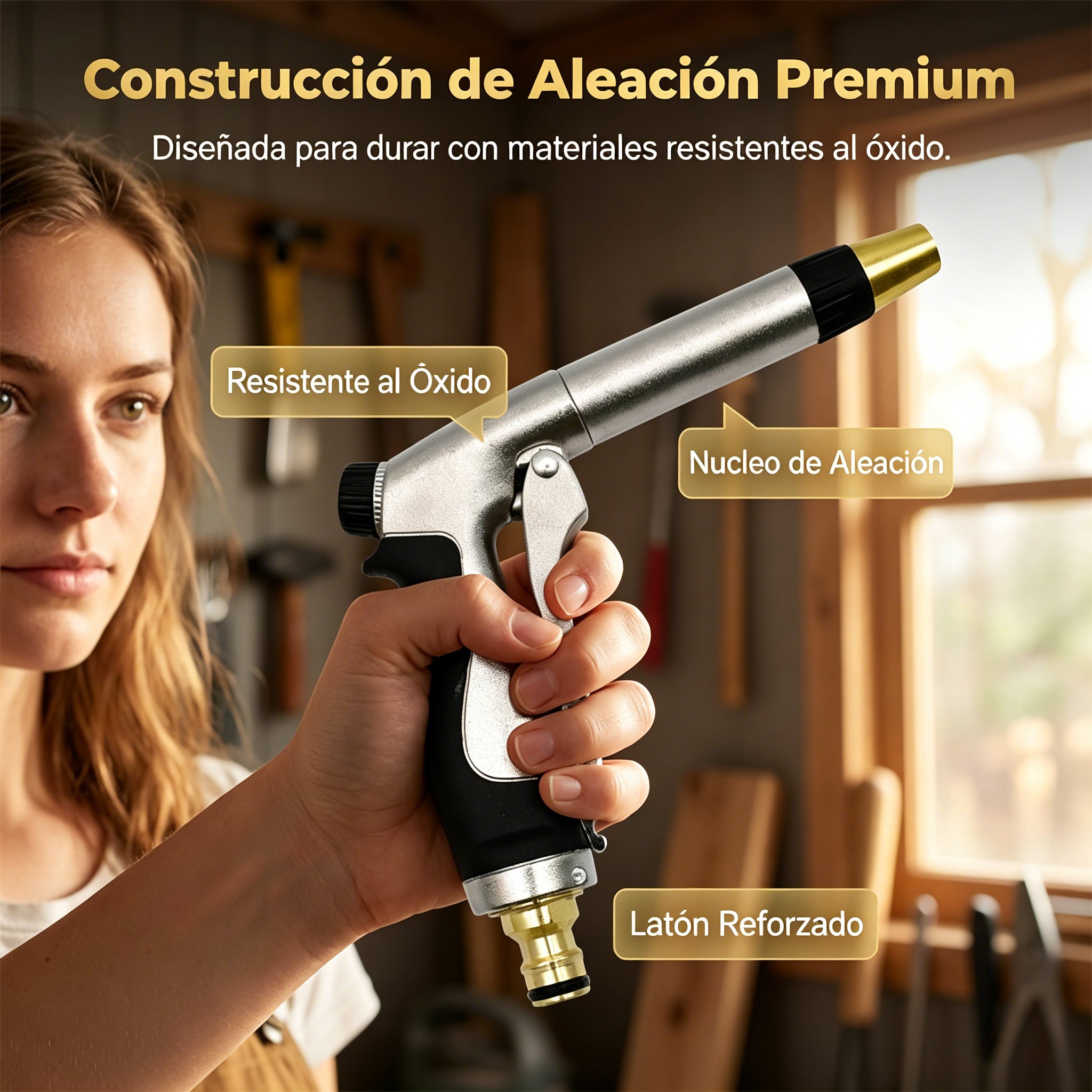 🥳 ¡50% DE DESCUENTO! 🏠💦 Pistola de agua a alta presión – ideal para lavar el coche, regar el jardín, limpiar fachadas y muebles de exterior 🌿🚘