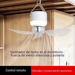 ⏰ Oferta por tiempo limitado: ¡Ventilador de techo recargable con luz LED! 🌬️✨Carga USB