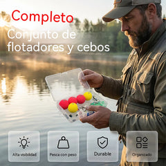 [1 juego 26 euro]Complete Fishing Float & Sinker Rig Kit