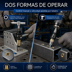 🔥 Más vendido | Juego de tuercas remachables de acero al carbono (incluye tamaños M3–M8)