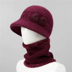 🔥 50% DESCUENTO | Accesorios de invierno suaves y abrigados❄️ Set de gorro y bufanda cálido para mamá y abuela