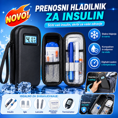 Potovalna hladilna torbica za inzulin s prikazom temperature
