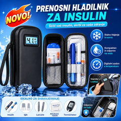 Potovalna hladilna torbica za inzulin s prikazom temperature