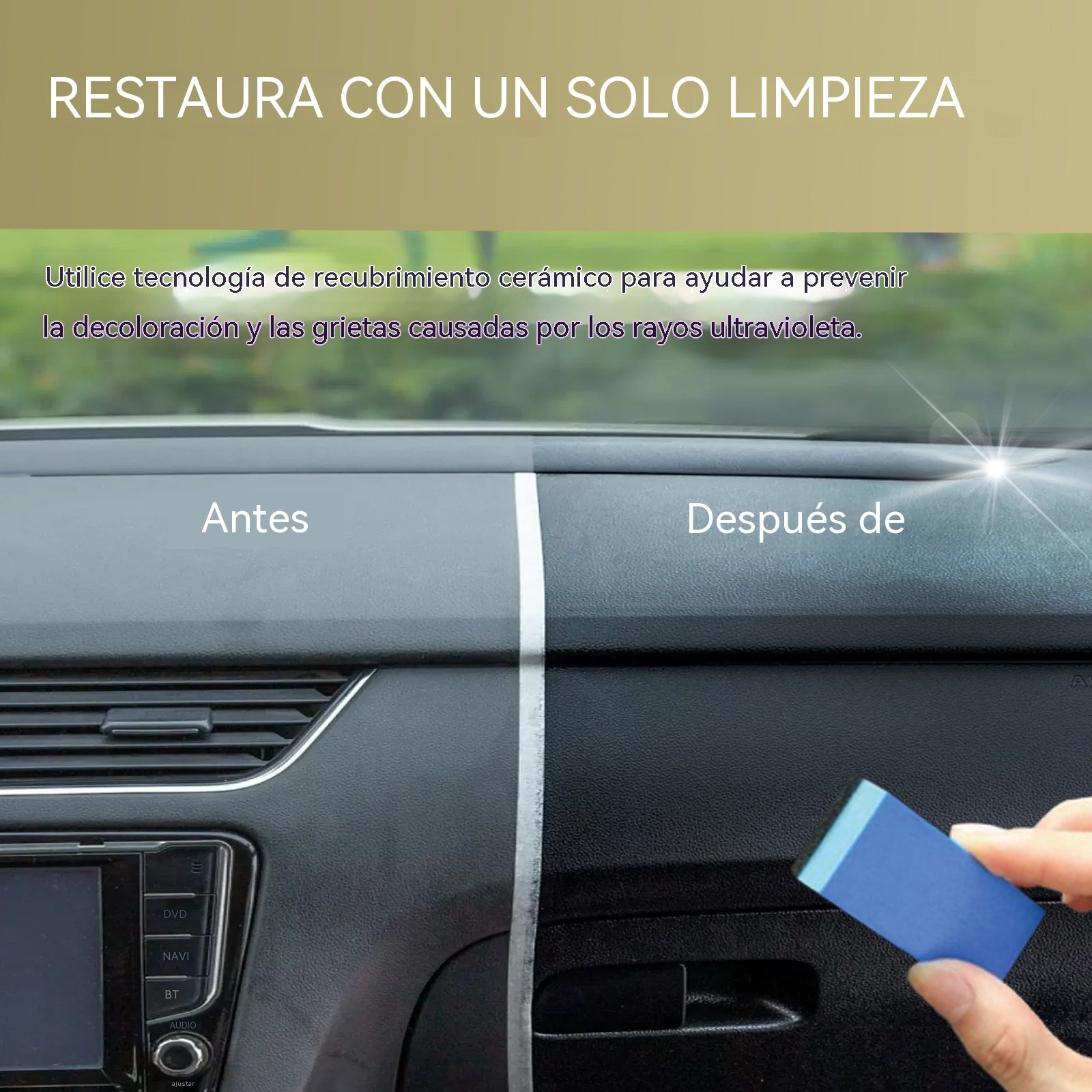 🚗【Compra 1 y recibe 1 gratis】🖤 Kit Restaurador de Plásticos para Auto – Devuelve el Negro Intenso y el Brillo Original 🔥