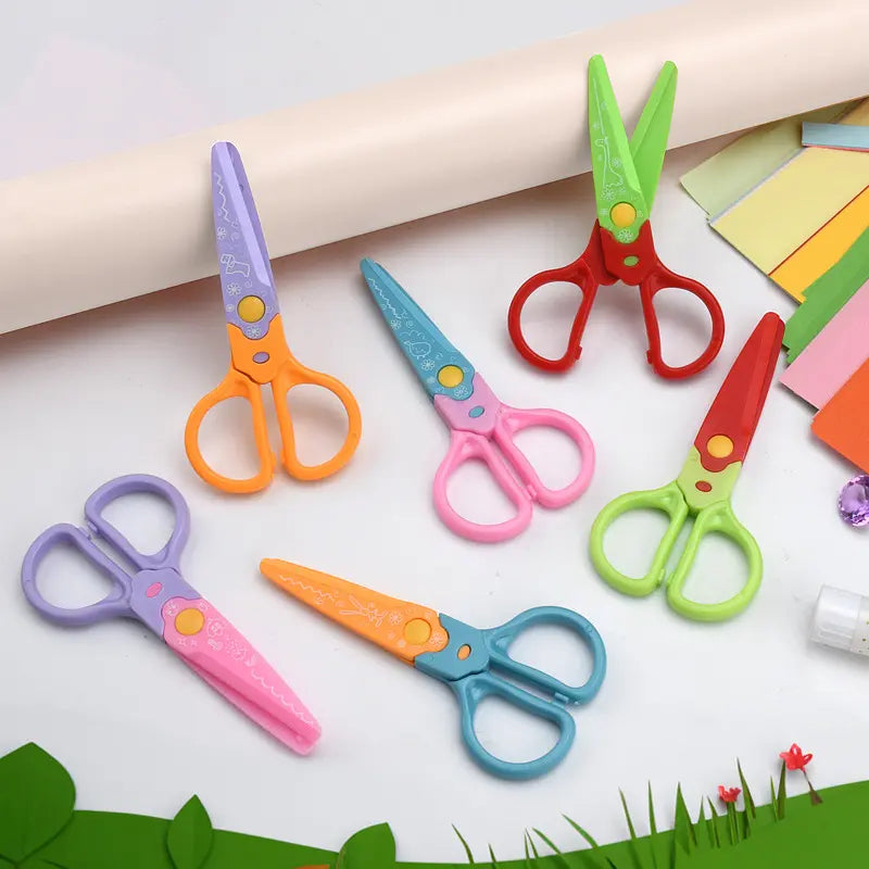 🥰【6 piezas - 6 formas diferentes】✂️🌈Tijeras de seguridad para niños (para proyectos de bricolaje)
