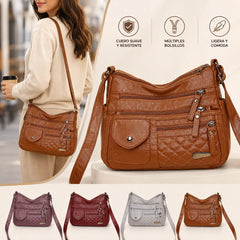 🔥Último día⏰50% de descuento👜Bolso de cuero suave de gran capacidad y múltiples capas para mujer