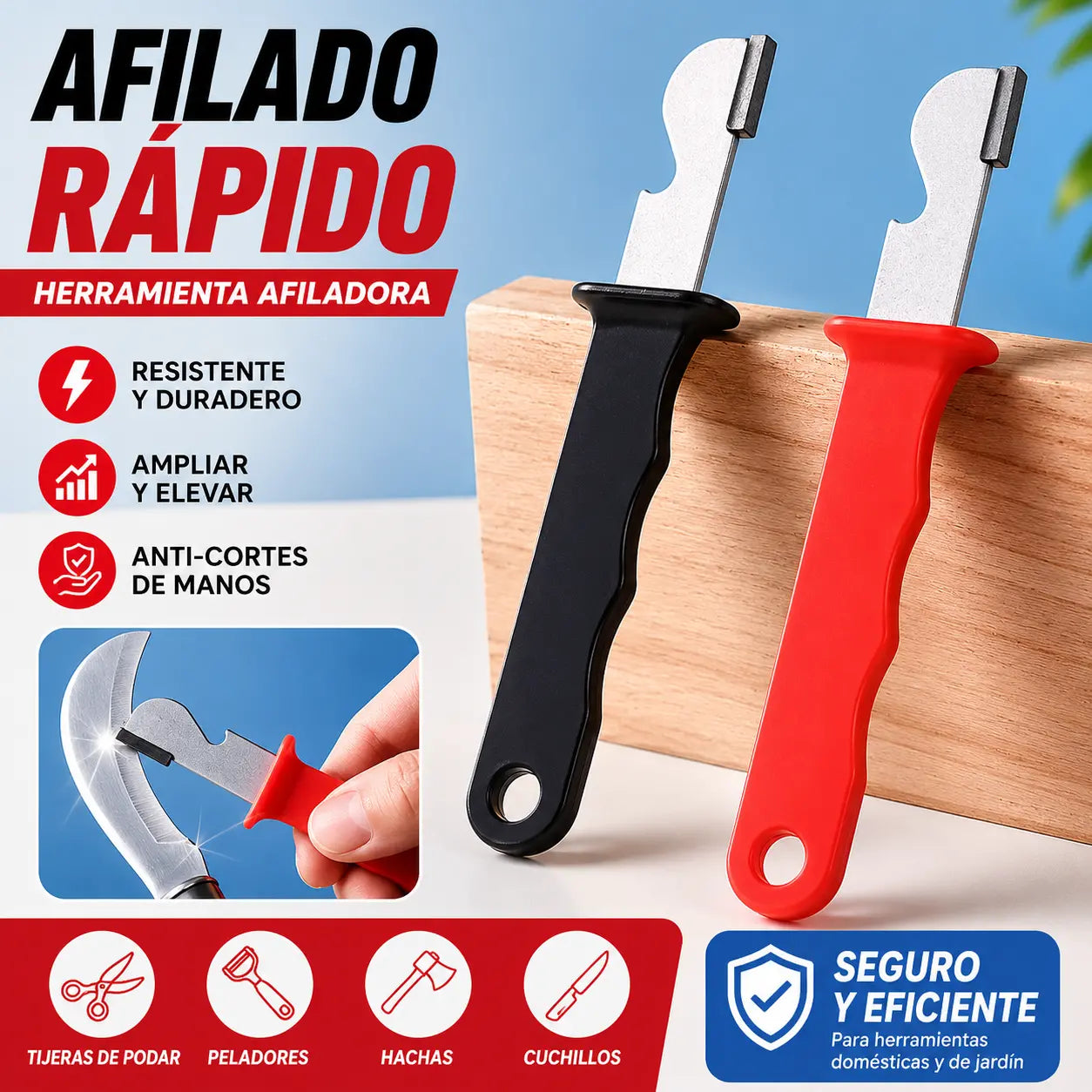 🔥10 piezas🔪✨ Afilador de cuchillos portátil multifuncional con mango cómodo