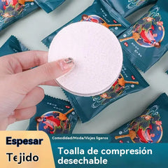 【🔥60 piezas】Toallas portátiles desechables comprimidas, agrandadas, engrosadas y reutilizables