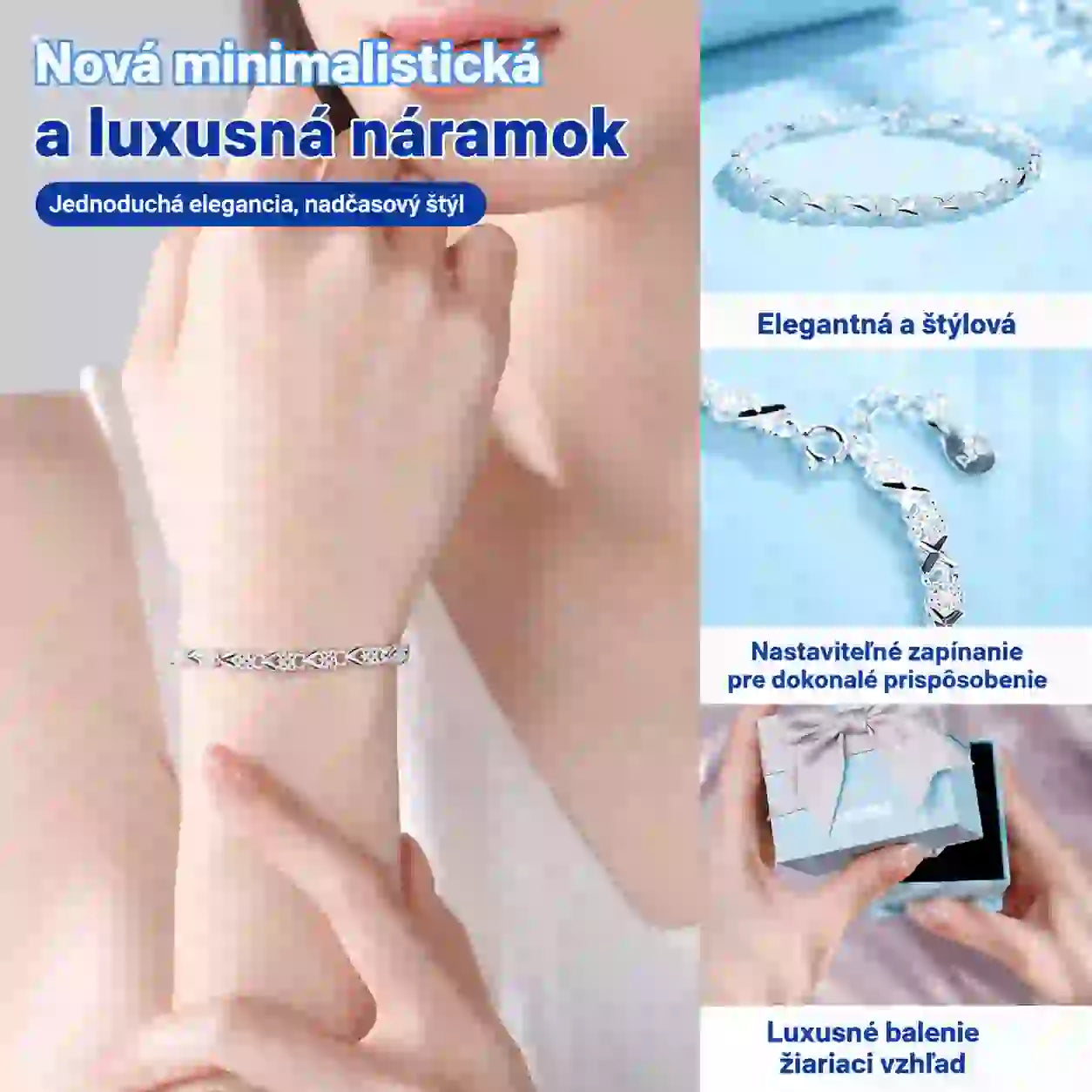 😀👉【Kúp jeden, druhý dostaneš zadarmo】💖🍀Milujem nový módny dámsky náramok zo striebra 925 so štvorlístkom