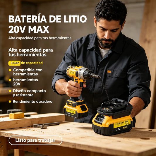 ⚡Adaptador de batería de litio para herramientas de batería de 18 V