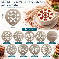 Nerezová oceľová forma na kávové latte art