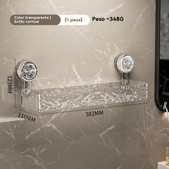 🧼🫧Estante de almacenamiento con ventosas sin necesidad de taladrar, ideal para cocinas y baños.