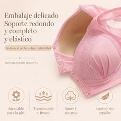 👙【Juego de 3 piezas】✨ Sujetador de Tirantes Sin Aros con Cierre Delantero – Sin Costuras, Efecto Elevador y Estilo Espalda Bonita para Mujer🌸