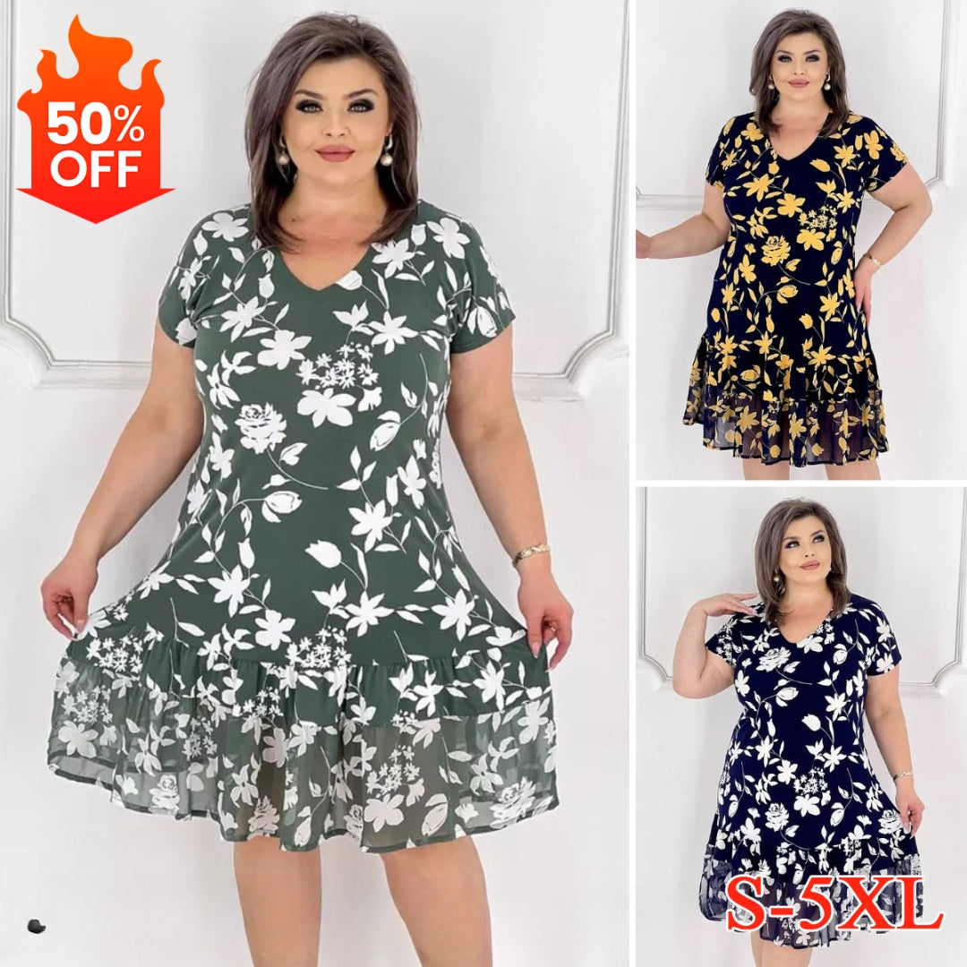 💙🌸【S-5XL】Vestido de alta calidad, cómodo y de moda.