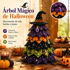 🎄Set de patchwork para árbol de Navidad de Halloween: Un adorno de Halloween que se puede hacer fácilmente con varias capas de tela, perfecto para los amantes del patchwork.