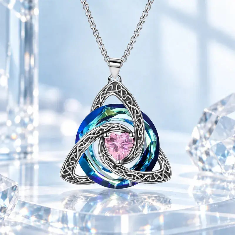 💎✨ Collar con 12 Piedras de Nacimiento y Nudo Celta | Colgante Elegante de Alta Gama para Mujer 🔮