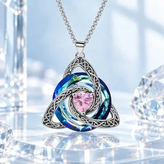 💎✨ Collar con 12 Piedras de Nacimiento y Nudo Celta | Colgante Elegante de Alta Gama para Mujer 🔮