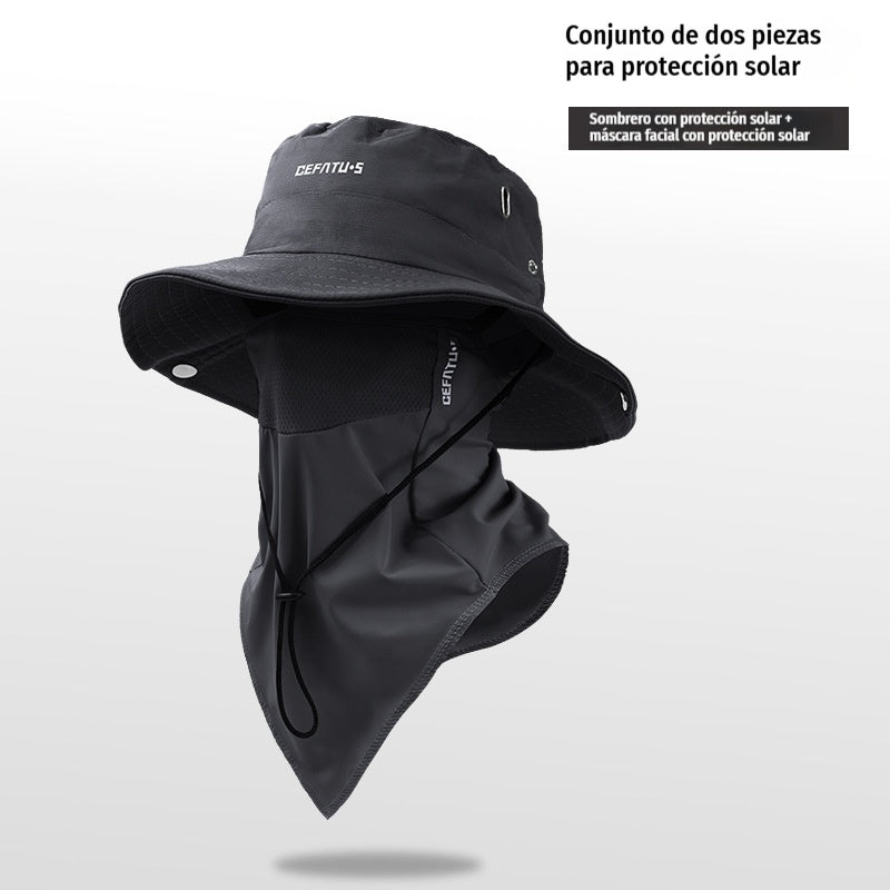 🧢🎣 Gorro de pescador transpirable con mascarilla desmontable – Protección UPF 50+, ligero e ideal para actividades al aire libre 🛡️