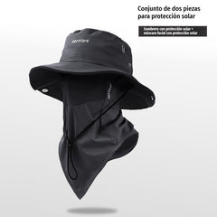 🧢🎣 Gorro de pescador transpirable con mascarilla desmontable – Protección UPF 50+, ligero e ideal para actividades al aire libre 🛡️