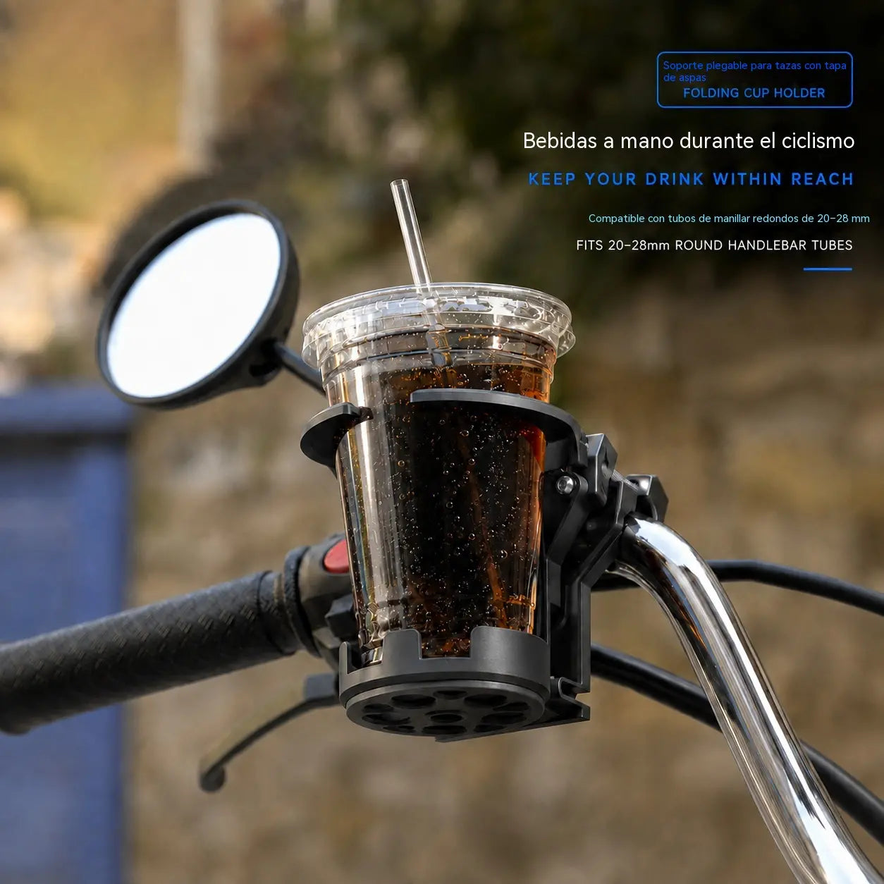 🔥Compre 1 y obtenga 1 gratis（2 piezas）Portabotellas plegable, apto para vehículos eléctricos, motocicletas y bicicletas.