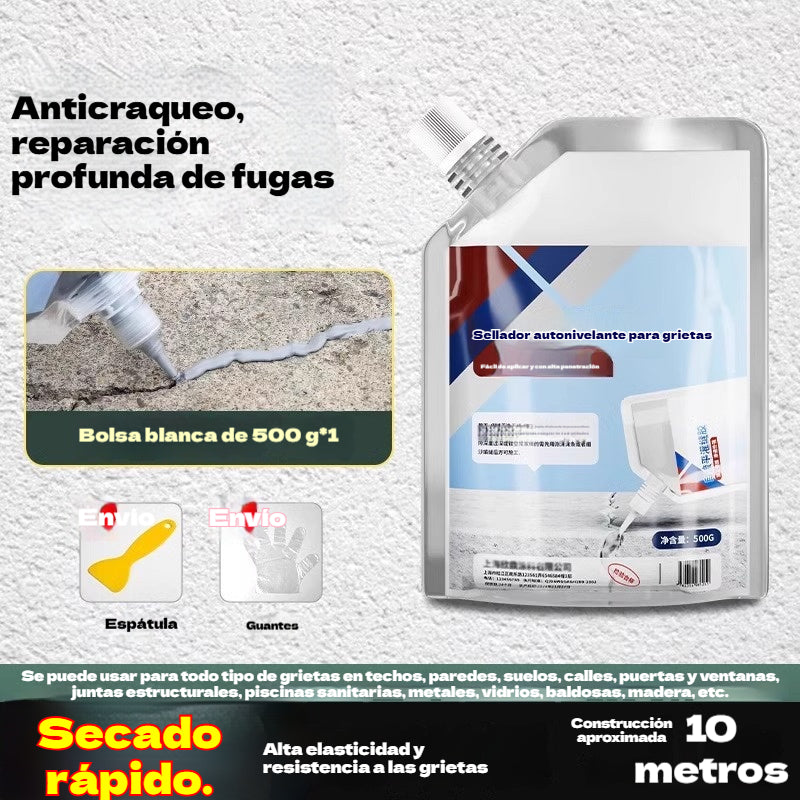 【500g（Herramientas de reparación + boquilla incluidas）】Adhesivo de alta resistencia para la reparación de grietas en hormigón