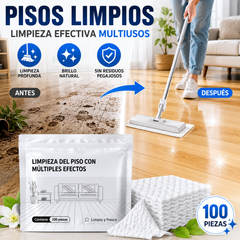 100 unidades de pastillas limpiadoras multiusos antibacterianas y desodorizantes | Aptas para madera dura, suelos laminados, azulejos y paredes de autocaravana