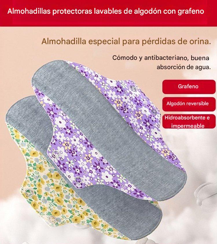🔥🌈【5 artículos】Almohadilla antibacteriana de algodón y grafeno lavable