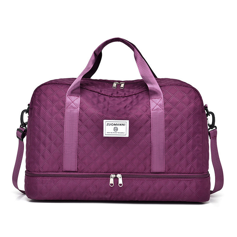 🔥【¡Oferta por tiempo limitado!】🔥Elegante bolsa de viaje de gran capacidad con diseño de separación para uso húmedo y seco, adecuada para yoga y fitness.