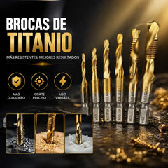 🔥【Compra 6 y obten 6 gratis（12 piezas）】🧰🔩 Juego de brocas multiusos