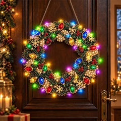🎄✨ Kit DIY de Atrapaluz Navideño con Perlas y Diamantes | Adorno Colgante con Luces LED | Manualidades Creativas para Navidad 💎