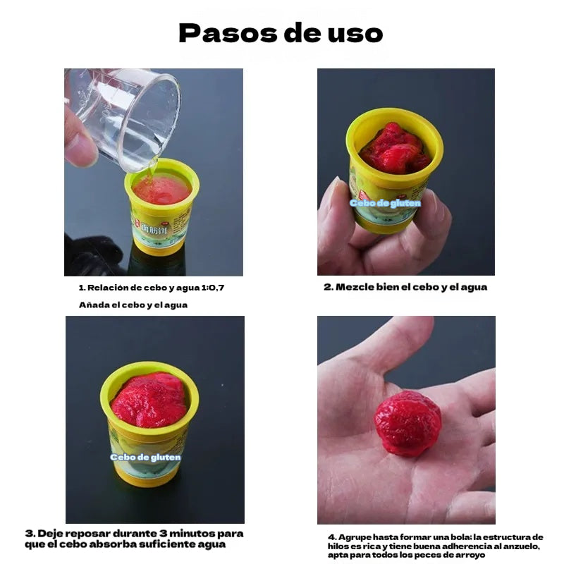 🔥20 botellas🔥🎣 Cebo blando, rico en fibra, fuerte agarre del anzuelo, resistente a las corrientes fuertes.