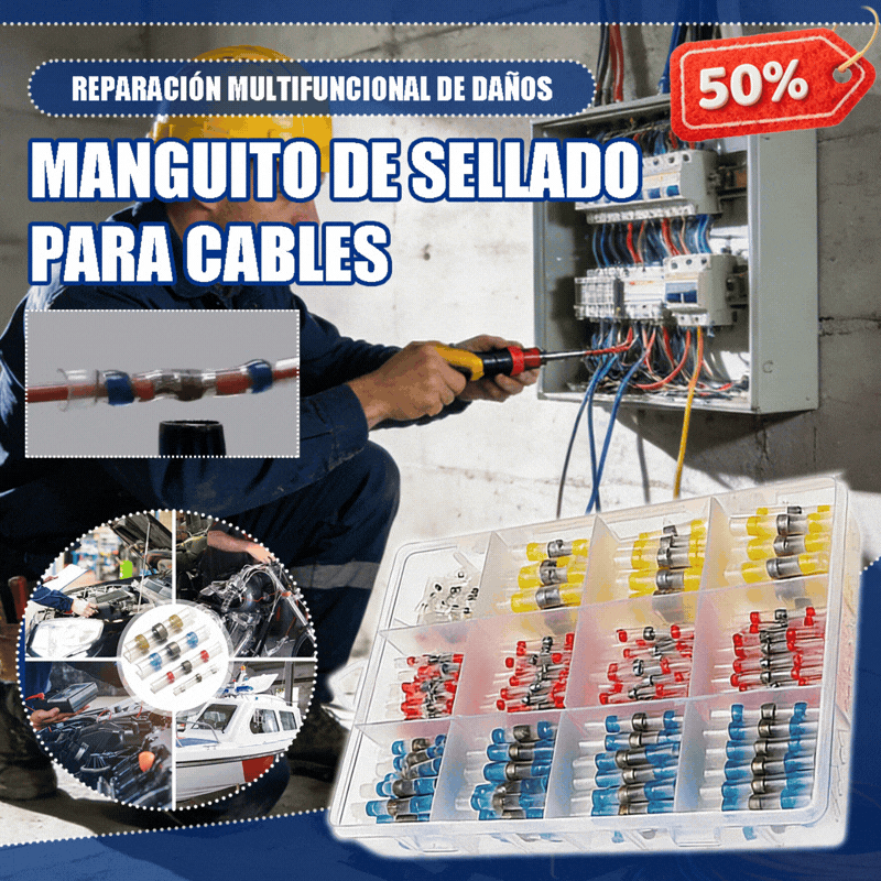 🔥【100 piezas】Manguito de sellado de reparación de rotura de cable multifuncional, kit de conector de soldadura termorretráctil de conector de cable