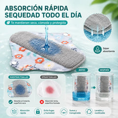 🔥【5/10 piezas】Almohadilla antibacteriana de algodón y grafeno lavable