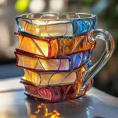 【30%OFF】📚 Taza de café pintada en 3D con forma de libro.