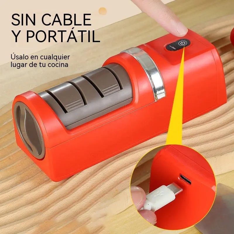 ⏳ ¡40% de descuento! 🔪 Afilador de cuchillos eléctrico inalámbrico multifuncional, recargable ✨