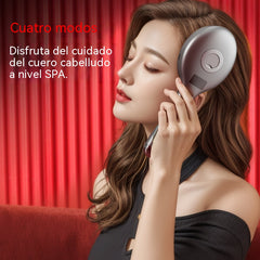 💆‍♀️Peine eléctrico de masaje con luz roja, peine para desenredar y alisar el cabello con aceite de masaje.