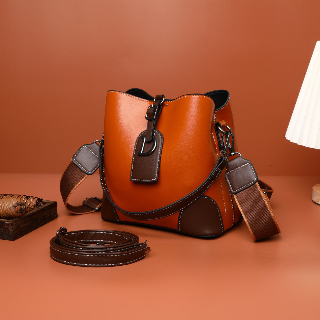 🔥🔥45% de descuento💖Bolso de mujer de lujo ligero, bolso tipo cubo con textura de alta calidad 2025