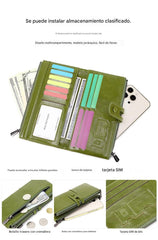 ❤️【35%OFF】💰 Cartera para teléfono móvil hecha a mano antirrobo de cuero genuino para mujer de nuevo estilo