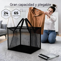 【Compra 1 y llévate 1 gratis】Caja de almacenamiento de tela transparente | Organizador plegable para armario: ¡perfecto para ropa, juguetes, mantas y mucho más!