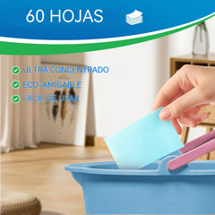 🧹✨ 【2 paquetes - 120 pastillas】Pastillas de limpieza multiusos antibacterianas y desodorantes | Aptas para suelos de madera, laminados, azulejos y paredes de caravanas